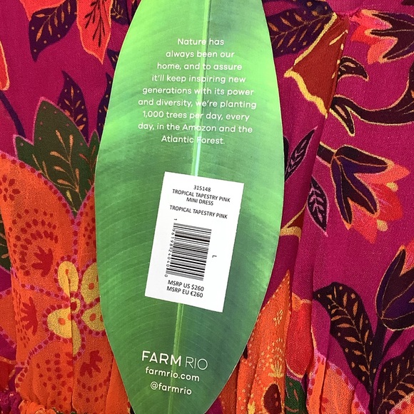 FARM Rio Pink Floral Tiered Long-Sleeve Dress - Picture 2 of 2